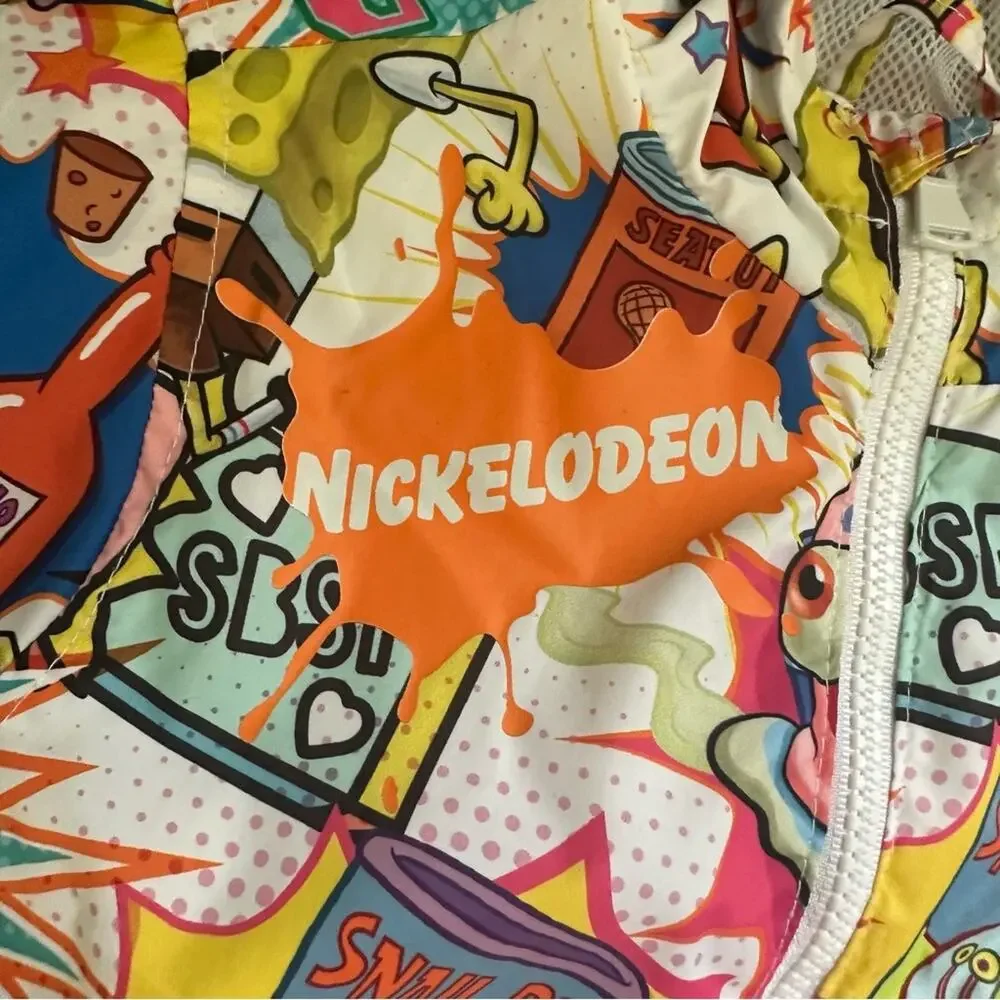 Member’s Only x Nickelodeon Kid’s SpongeBob Cartoon Windbreaker Jacket, Unisex 7